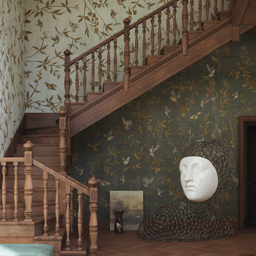 伝統的壁紙 - OTTONE GARDEN - Tecnografica Italian Wallcoverings - セルロース繊維製 / 不織布製 / グラスファイバー