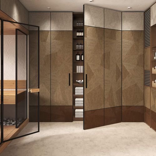 コーティング装飾パネル - TANSU WOOD - Tecnografica Italian Wallcoverings - 壁取り付け式 / 屋内用 / 軽量