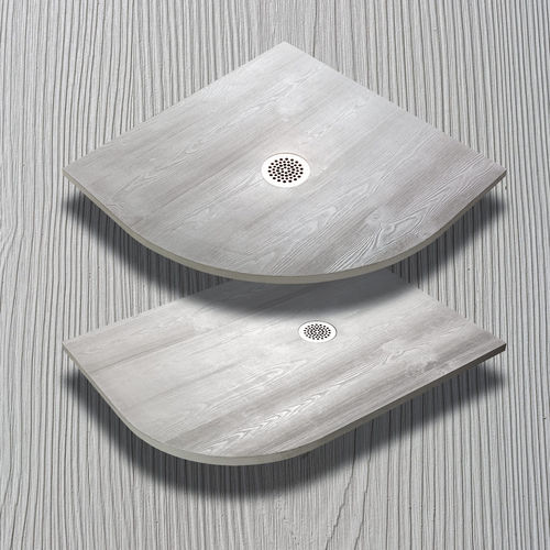 コーナータイプシャワルームの床パネル - SEMICIRCOLARE - THERMO DESIGN - カウンタートップ / 超平ら / 木製