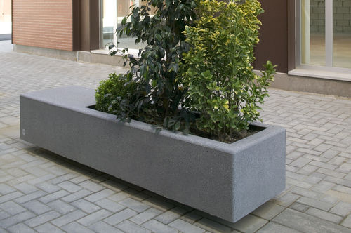 コンクリート製プランター - COMBI - Mago Urban - 長方形 / ベンチ付き植木鉢 / 現代風
