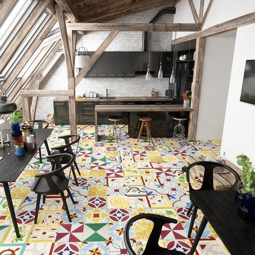 屋内用エンカウスティークセメントタイル - CREAM - Mosaics Torra | Cement Tiles - キッチン用 / 床 / 壁面