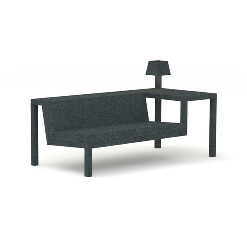オリジナルデザインソファー - TRIPLE COUCH - Frederik Roijé - 内蔵型テーブル付 / 照明付き / 黒色