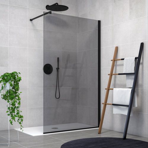 固定シャワースクリーン - ZENITH WALL - Aquaestil plus - コーナータイプ / 硬化ガラス製 / スモークガラス製