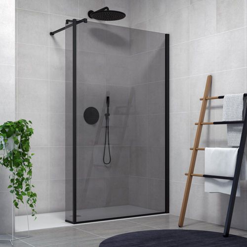 固定シャワースクリーン - ZENITH WALL + L - Aquaestil plus - コーナータイプ / 硬化ガラス製 / サテン仕上げのガラス