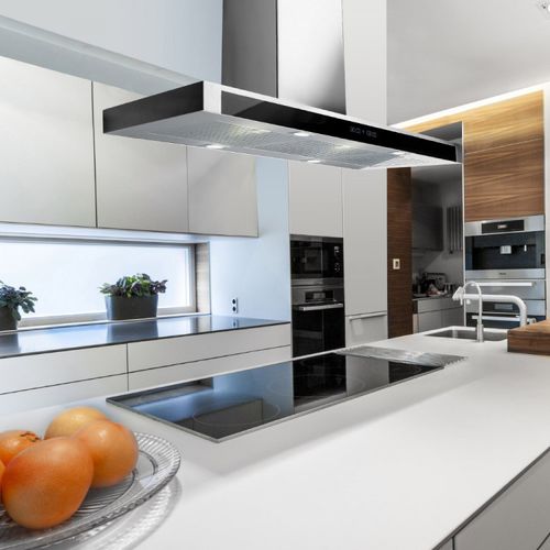 アイランドレンジフード - LA-90-FSL-ISL - Luxair Cooker Hoods Kitchen Extractors - 埋込照明付き