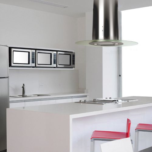 アイランドレンジフード - LA-90-OVL - Luxair Cooker Hoods Kitchen Extractors - 埋込照明付き / オリジナルデザイン
