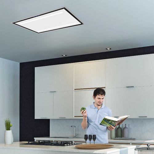天井取付け式レンジフード - LA-90-CELUX-WS - Luxair Cooker Hoods Kitchen Extractors - 埋込照明付き