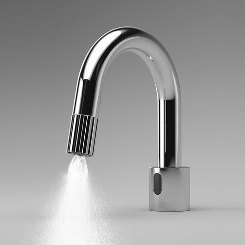 洗面器用混合水栓 - Design Line IR-Sensor - Swiss Eco Line - カウンタートップ / 電子 / クロムメッキ金属