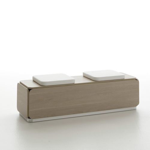 現代風ベンチ - NAT SOFA - VISMARA Beauty&Spa Design - スチール製 / メラミン / 自然オーク材製