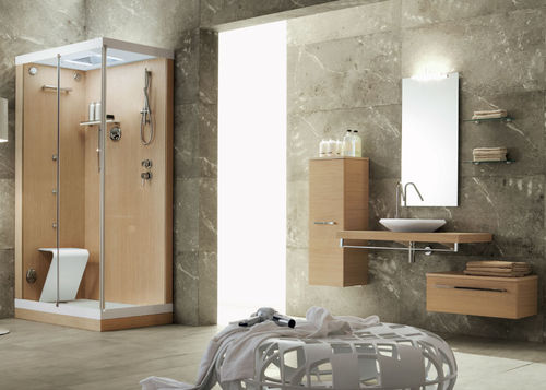 現代風バスルーム - IL ROVERE NATURALE - ilma srl - 木製 / ガラス製