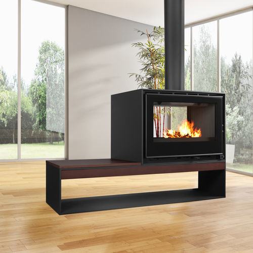 薪ストーブ - DIAMANTINE 80 DF EcoDesign - BELLIDO Manufacturas Metálicas, S.L. - 12 kW / 脚付き / セントラル