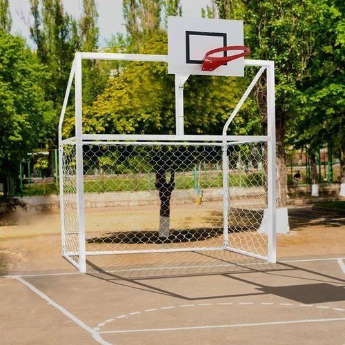 電気めっき亜鉛鋼板マルチスポーツ用ゴール - S18155PZW - SODEX SPORT - 固定式 / 白色 / プラスチックコーティング