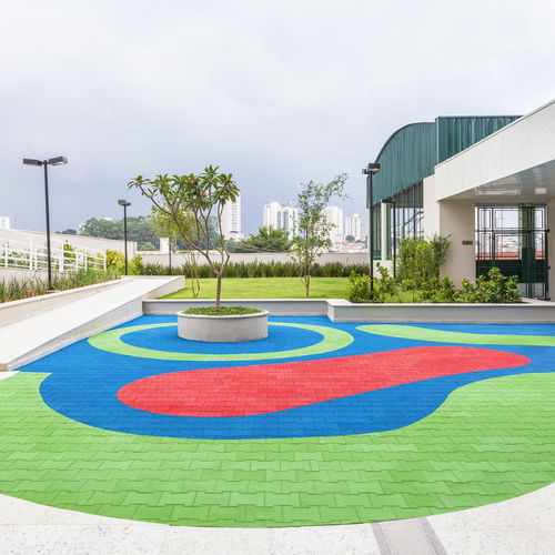 EPDM床材 - IMPACT SOFT - DOUBLE T - RECYCLED RUBBER OR EPDM - AUBICON - RUBBER FLOORING AND INSULATION MATS - ゴム製 / 屋外用 / プレイグランド用