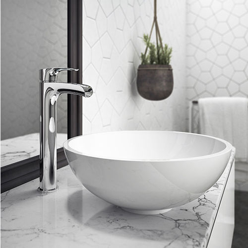 カウンタートップ型洗面器 - ILEANA® - JACUZZI - 個体表面 / 高光沢 / 円形