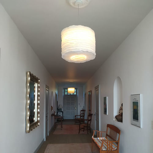 ペンダントランプ - MILLEFEUILLE &Oslash;50CM / MFSUSP50 - JeanLuc Mare luminaires - 紙製 / 現代風 / コード付き