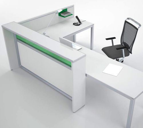 コーナータイプ受付カウンター - PHILO_2 - Castellani.it srl - 木製 / ガラス製 / メラミン
