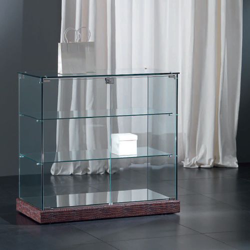 現代風展示ケース - 9/B - Castellani.it srl - 脚上 / ガラス製 / 低い