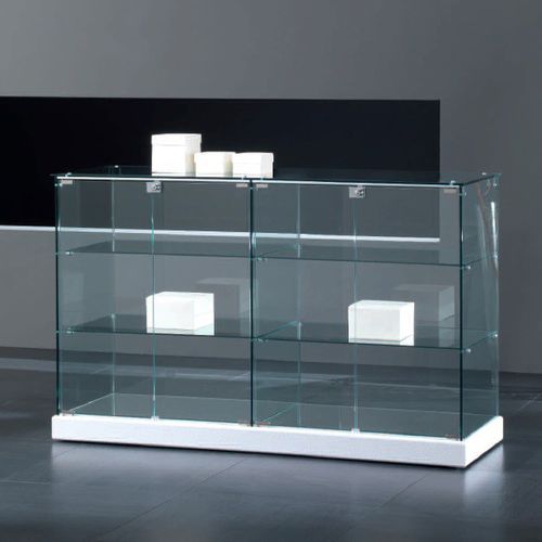 現代風展示ケース - 14/B - Castellani.it srl - 脚上 / ガラス製 / 低い