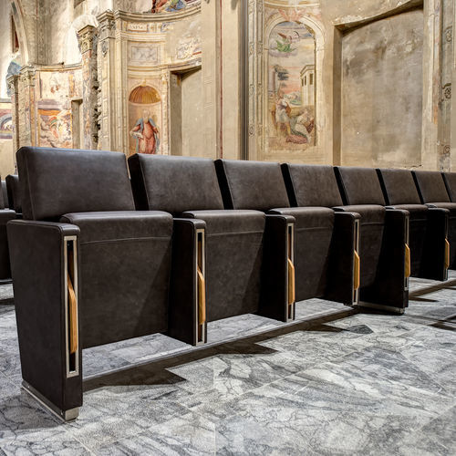 現代風講堂椅子 - SANT'AGOSTINO - Cinearredo Italia - 布製 / 革製 / 合板