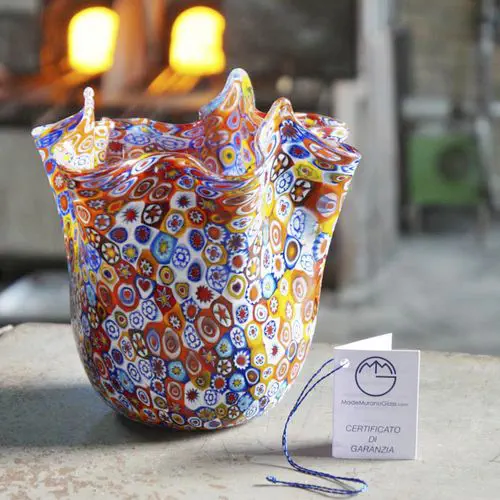 【公式】 現代風花瓶 - ART 305 - Made Murano Glass - 吹きガラス製 工芸品