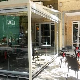 安全ガラスパネル - IN ATHENS - Atrio Glass Doors - シート式 / 透明 / 間仕切壁用