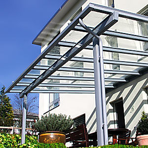 独立型パーゴラ - SUNROOFS - Atrio Glass Doors - ガラス製 / 金属製 / オーダーメイド