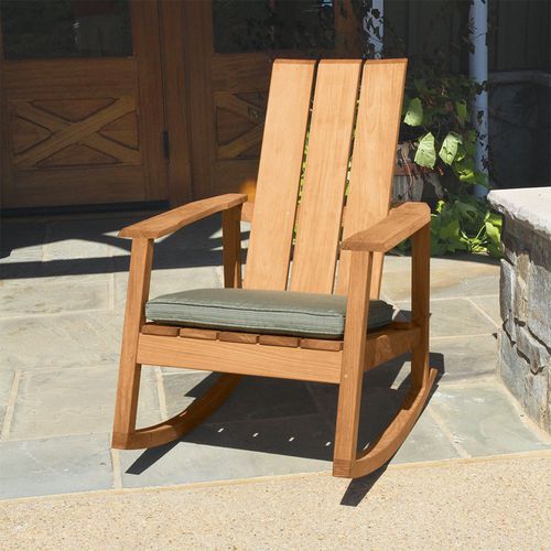 現代風ガーデンチェア - ASPEN : 7103 - COUNTRY CASUAL TEAK - 屋外用 / チーク材 / ロッキング