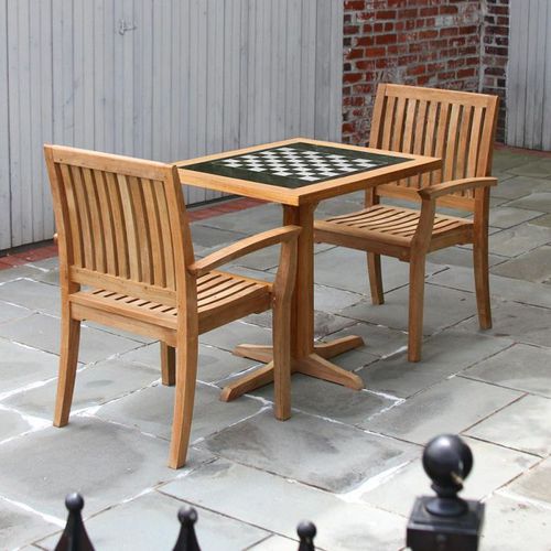 屋外用チェステーブル - FOXHALL® - COUNTRY CASUAL TEAK - 現代風 / 業務用 / 家庭用