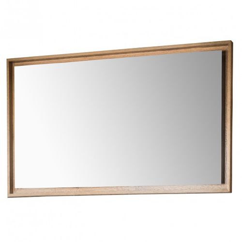 壁かけ式バスルーム用鏡 - BDR-HAR-060-OAK - BAGNODESIGN - 現代風 / 長方形 / オーク材