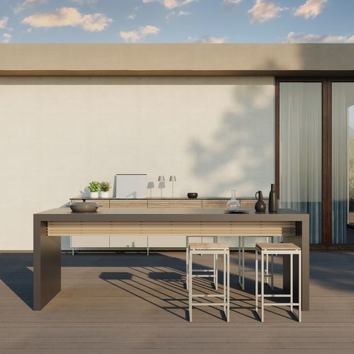 屋外用キッチン - C2  - CUBIC OUTDOOR LIVING - 現代風 / 木製 / ステンレススチール製