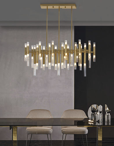 現代風シャンデリア - CROCODILE  - K-LIGHTING - ガラス製 / ステンレス製 / 幾何学