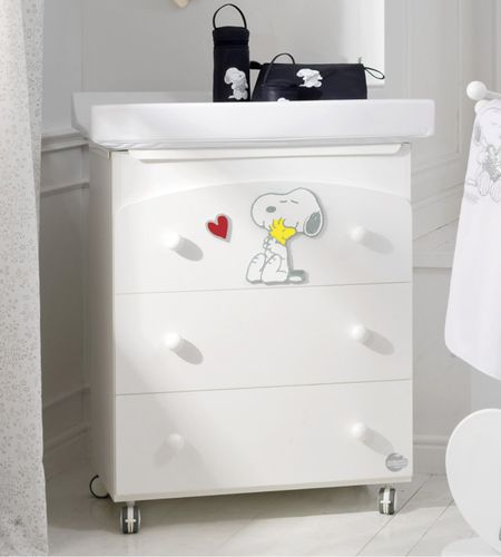 木製チェンジングボード - SNOOPY - Baby Expert - キャスター付
