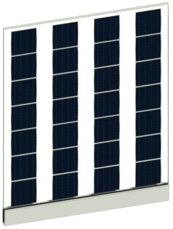 バルコニー用太陽電池パネル - SI-ESF-M-BIPV-BL-P156-28 - Solar Innova Green Technology - 単結晶 / デュアル レンズ / 建材一体型太陽電池(BIPV)