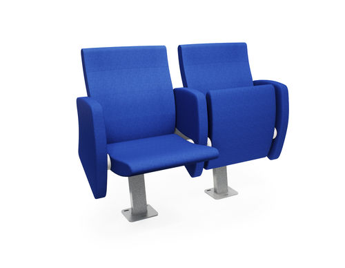 折り畳み式階段席用ベンチ - ARC VIP - FERCO SEATING SYSTEMS M SDN BHD - 現代風 / 背もたれが高い / ビニール製