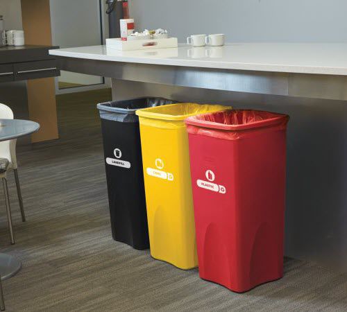 コンテナーゴミ箱 - UNTOUCHABLE® : SQUARE - Rubbermaid Commercial Products - リサイクル / 樹脂製 / ふた付き