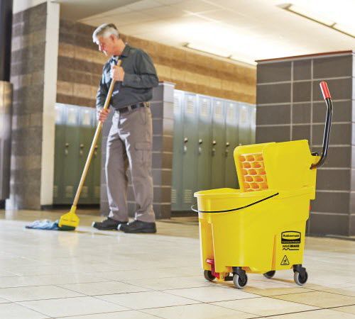 清掃用台車 - WAVEBRAKE® : SIDE-PRESS BUCKETS AND WRINGERS - Rubbermaid Commercial Products - 業務用 / プラスチック製