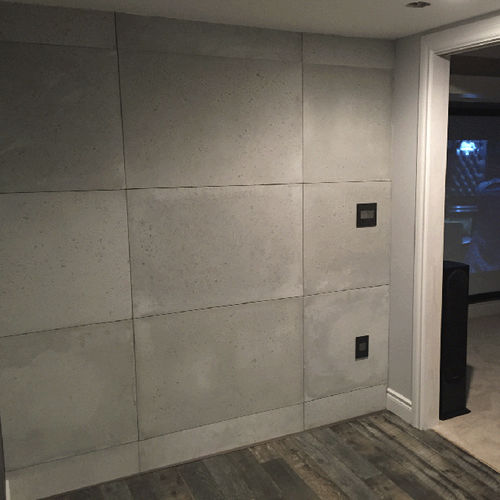 高性能コンクリート製壁装材 - LIHERA TRAVERTINE - Cemento Inc. - 屋内 / ブラッシング仕上げ / センメント調