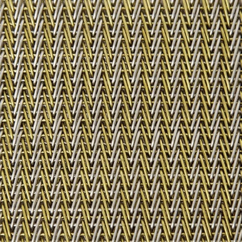 ステンレス製ワイヤーメッシュ - XY-A-WAVE TWEED - Hebei Shuolong Metal Products Co.,Ltd - 真ちゅう製 / 屋内用 / 緊密メッシュ