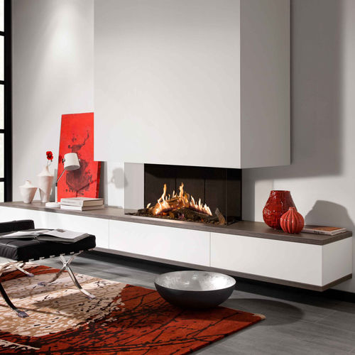ガス暖炉 - KALFIRE PRESTIGE GP115/55S - Bespoke Fireplace Designs - 組み込み型 / 3面タイプ / 密閉