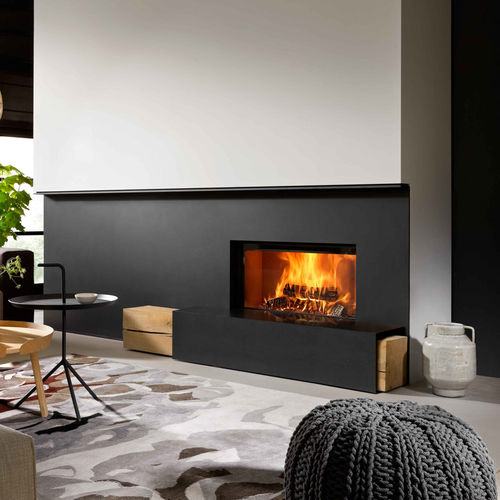薪暖炉 - KALFIRE HEAT PURE W85/40F - Bespoke Fireplace Designs - 組み込み型 / 単一面 / 密閉