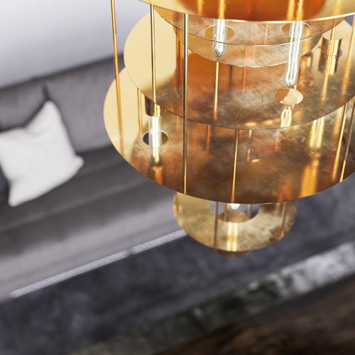現代風シャンデリア - VANTAA - cameron designhouse - つや消し金属製 / ポリッシュ金属製 / LED