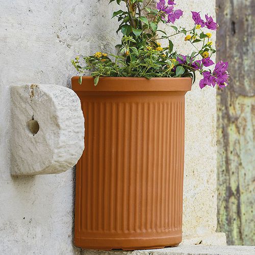 回転鋳型ポリエチレン製植木鉢 - ROME : SEMICERCHIO MILLERIGHE - MONACIS - 半円形 / 白色