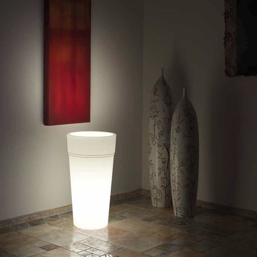 プラスチック製植木鉢 - STEM LUCE / STALK LUCE - TeraPlast - 独立型 / 円形 / 照明付き