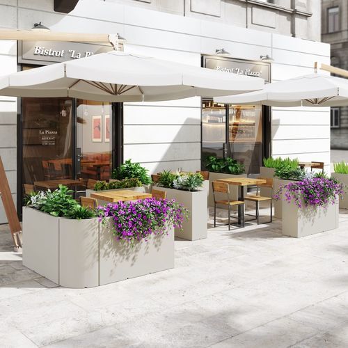 回転鋳型ポリエチレン製プランター - Sole - PASQUINI & BINI - 長方形 / オーダーメイド / 現代風