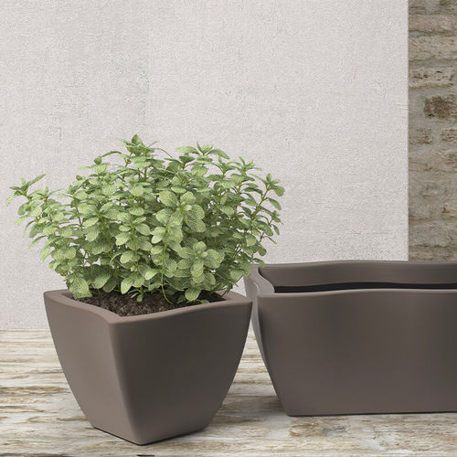 回転鋳型ポリエチレン製植木鉢 - Dorado - PASQUINI & BINI - 長方形 / 家庭用 / 茶色