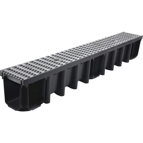 グレーチング付き排水路 - BG Betonwaren GmbH - PVC / 公共スペース用 / 商業用ビル