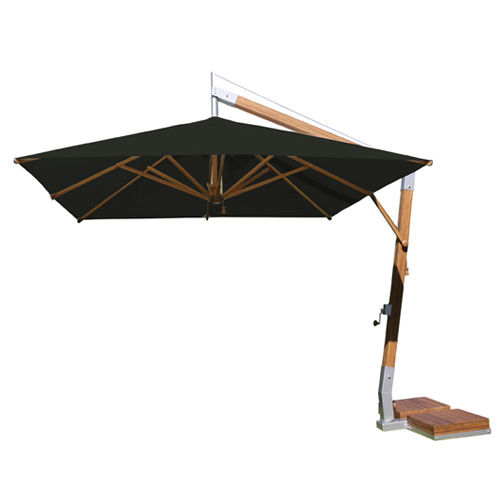 落ち込み型パラソル - 3.0M SQ-SW - Bambrella - ステンレススチール製 / 竹製 / 風耐性