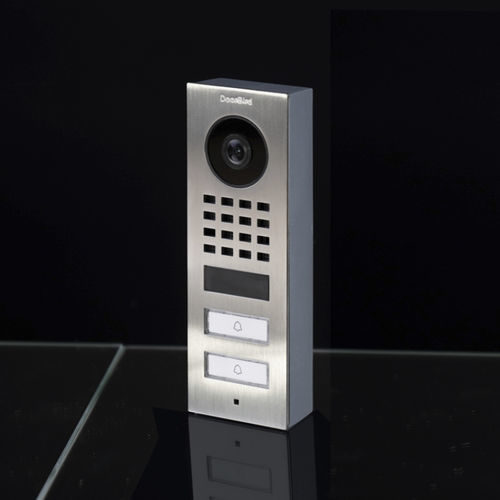 表面実装インターフォン - D1102V - DoorBird - ブラッシュステンレススチール / 住居用 / 商業用