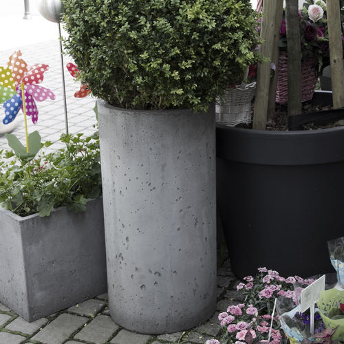 コンクリート製プランター - FLOWERPOT TOPPO - Slabb - Architectural Concrete - 円形 / 縦型 / 現代風