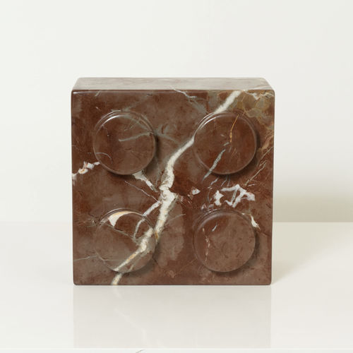 大理石彫刻 - BRICK 4 - Valentine Red - San Polo Art Gallery | Contemporary Art & Design i - 独立型 / アートギャラリー用 / 赤